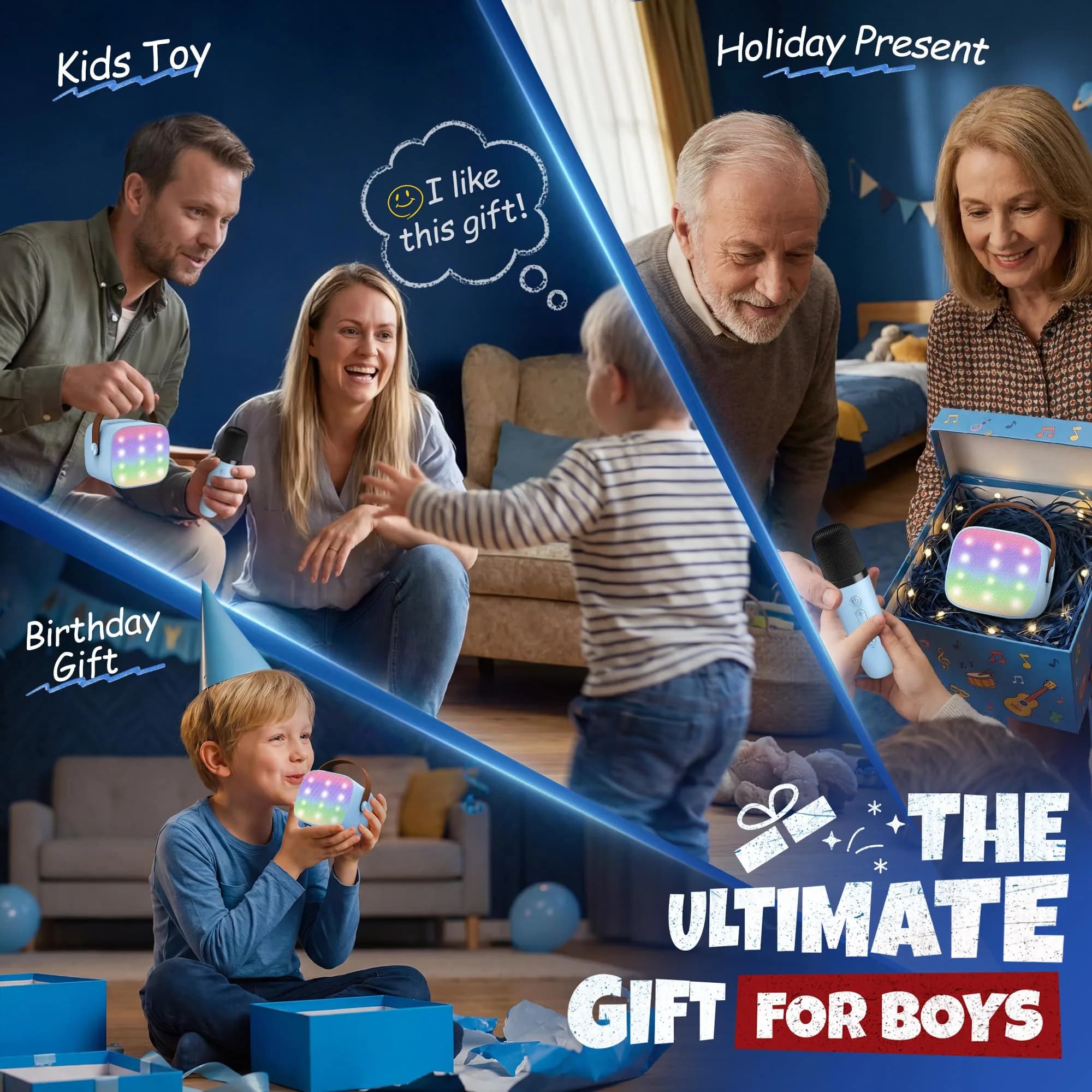 YLL Portable Karaoke Machine for Kids with 2 Wireless Microphones | Bluetooth Speaker for Ages 4-12+ - view 2
