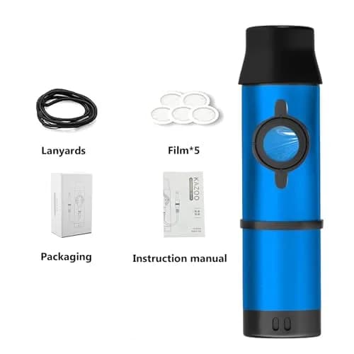TianChunyue Metal Kazoo 5 Diaphragms | Adjustable Tone for Most Instruments (Blue) thumbnail 6