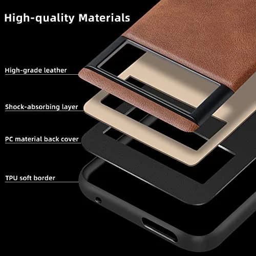 X-level PU Leather Case for Google Pixel 7 Pro | Shockproof, Non-Slip, Vintage Brown thumbnail 3