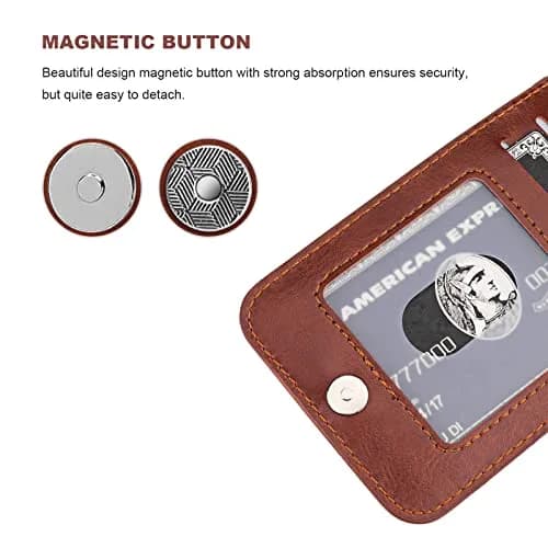 KIHUWEY iPhone 14 Pro Max Wallet Case Card Holder Kickstand | Heavy Duty Leather Cover with 5 Card Slots thumbnail 7