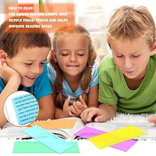 Crtiin Guided Reading Highlighter Strips 48 Pcs | Assorted Colors, 19 x 7 cm (7.5 x 2.8 inches) thumbnail 6