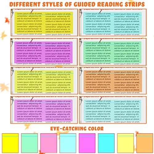 Crtiin Guided Reading Highlighter Strips 48 Pcs | Assorted Colors, 19 x 7 cm (7.5 x 2.8 inches) thumbnail 3