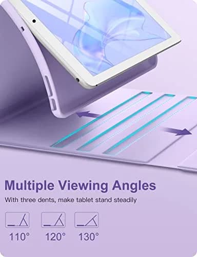 Hamile Purple Keyboard Case with 7-Color Backlit for iPad 9/8/7 Gen 10.2" & Air 3/Pro 10.5" | Detachable Magnetic Folio with Pencil Holder thumbnail 5
