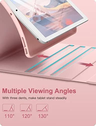 Hamile Pink Backlit Keyboard Case for iPad 9/8/7th Gen 10.2" & Air 3/Pro 10.5" | Detachable Wireless Folio with Pencil Holder thumbnail 5