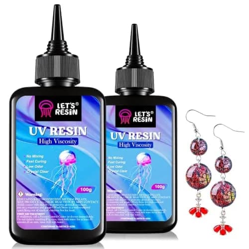 LET'S RESIN UV Resin 200g High Viscosity Clear Hard Type for Crafts, Doming, Coating | Quick-Curing, Low Shrinkage, Anti-Yellowing thumbnail 1