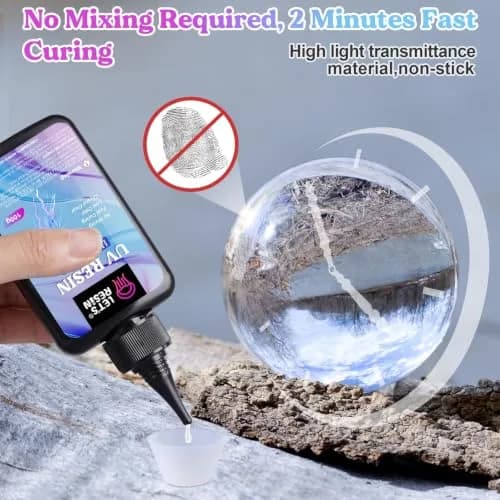 LET'S RESIN UV Resin 200g High Viscosity Clear Hard Type for Crafts, Doming, Coating | Quick-Curing, Low Shrinkage, Anti-Yellowing thumbnail 2