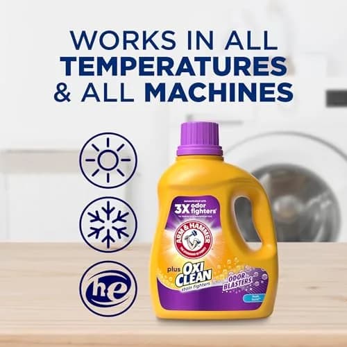 Arm & Hammer Plus OxiClean Odor Blasters Liquid Laundry Detergent Fresh Burst 2850ml (100.5 Fl Oz) | Triple-Power Cleaning thumbnail 7