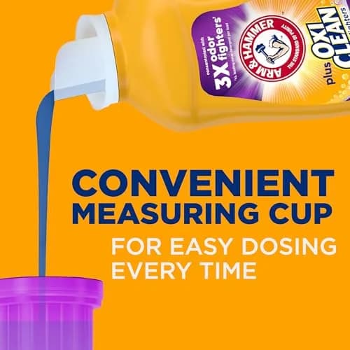Arm & Hammer Plus OxiClean Odor Blasters Liquid Laundry Detergent Fresh Burst 2850ml (100.5 Fl Oz) | Triple-Power Cleaning thumbnail 9