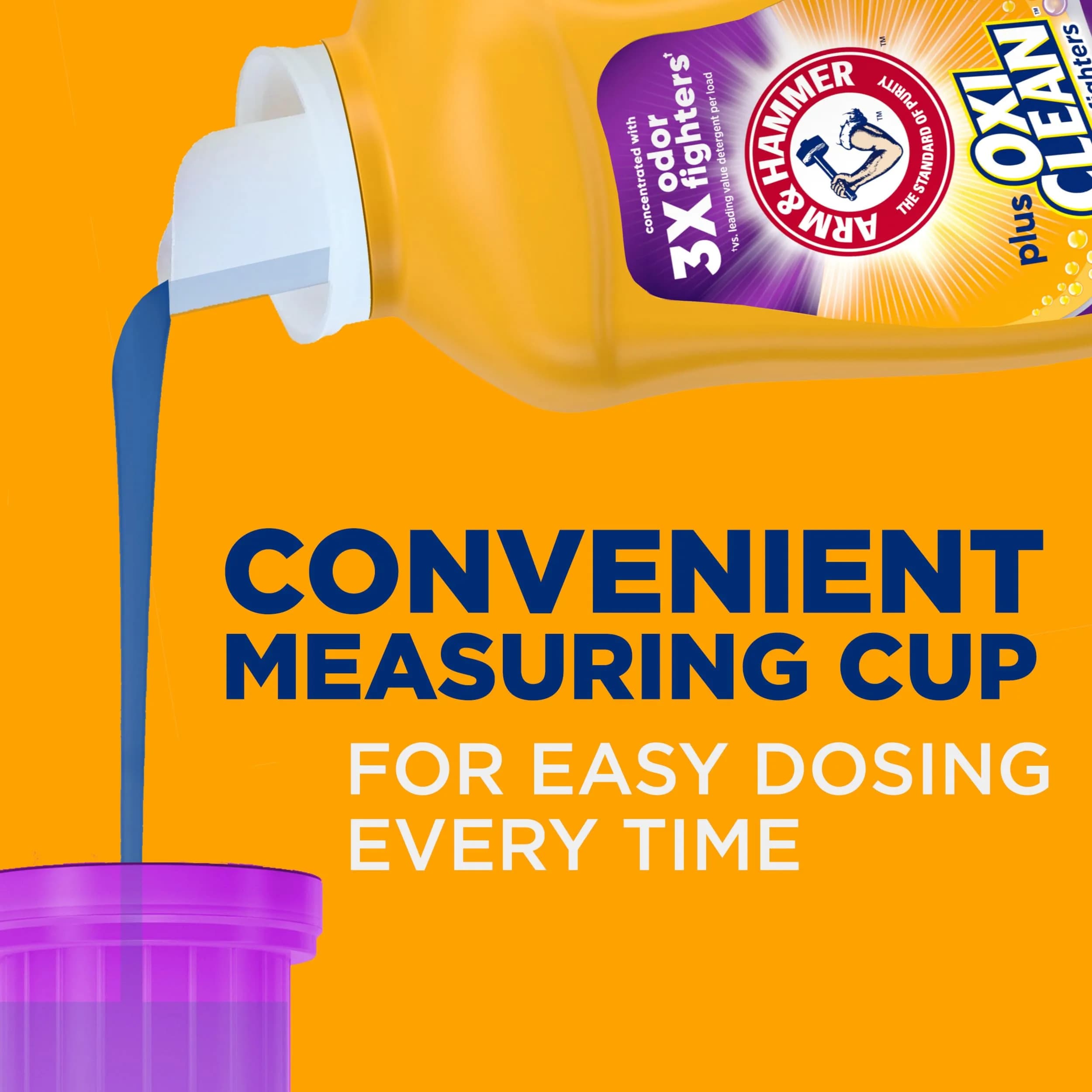 Arm and Hammer Plus OxiClean Odor Blasters Fresh Burst Liquid Laundry Detergent, 2970ml (100.5 Fl Oz) (77 Loads) | Triple Power Cleaning - view 9