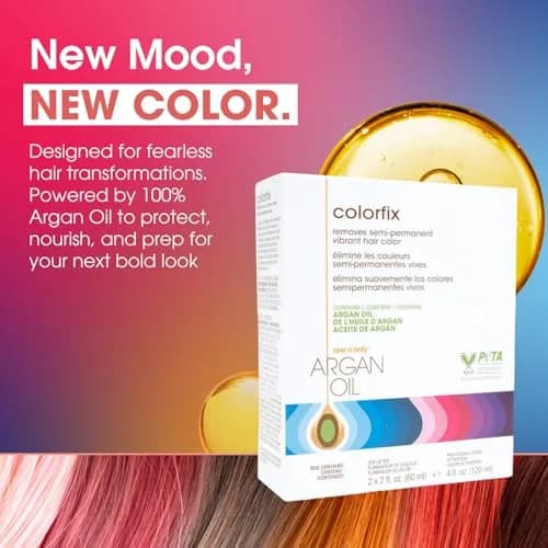 One 'N Only Colorfix Semi Permanent Hair Color Remover Kit 2.67 Oz Pack of 3 | Nourishing Argan Oil for Versatile Color Correction thumbnail 2