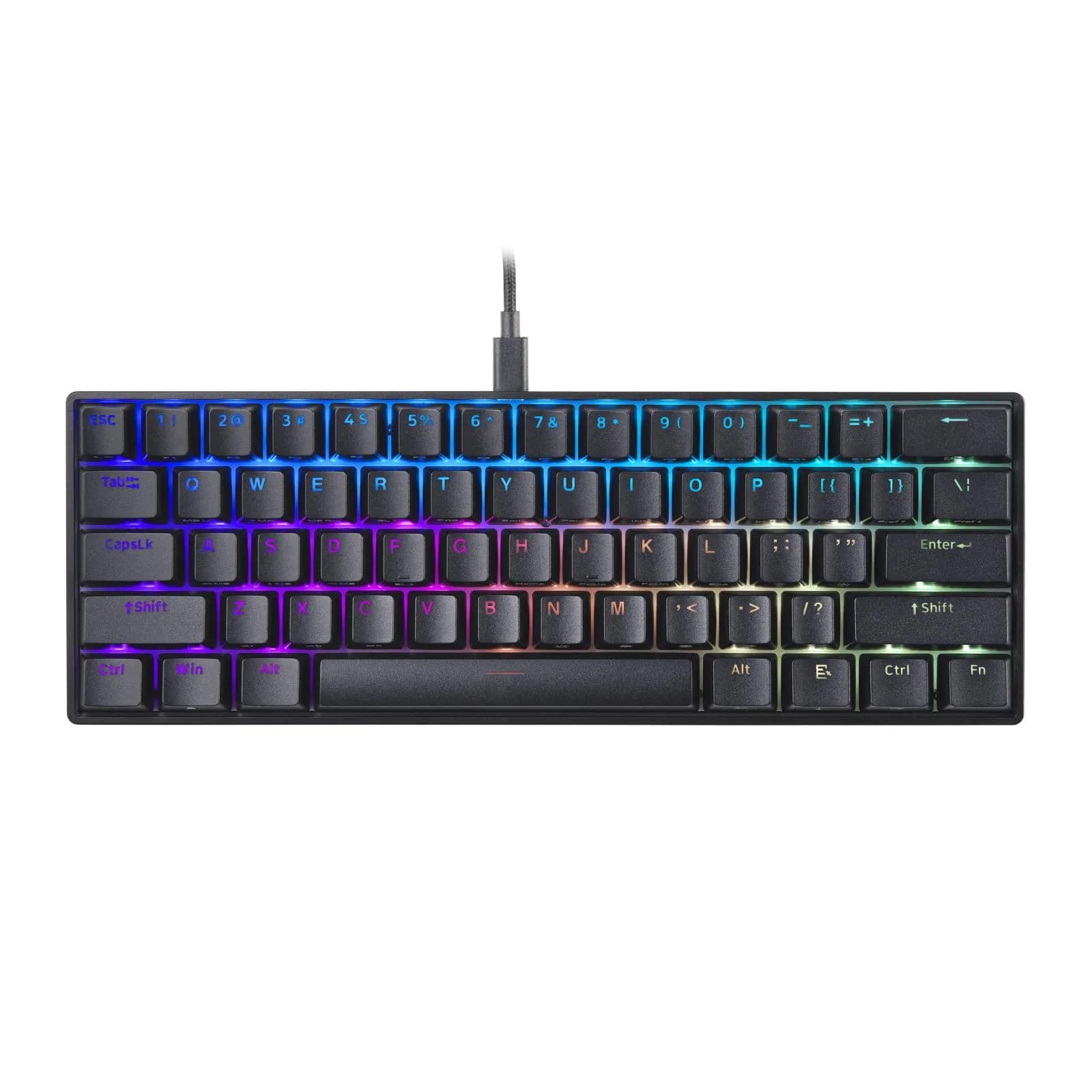 Mad Catz S.T.R.I.K.E. 6 60% RGB Mechanical Keyboard Compact 61 Keys | Responsive Gaming & Office Use — Black