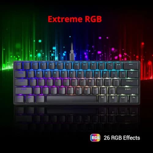 Mad Catz S.T.R.I.K.E. 6 60% RGB Mechanical Keyboard Compact 61 Keys | Responsive Gaming & Office Use thumbnail 6