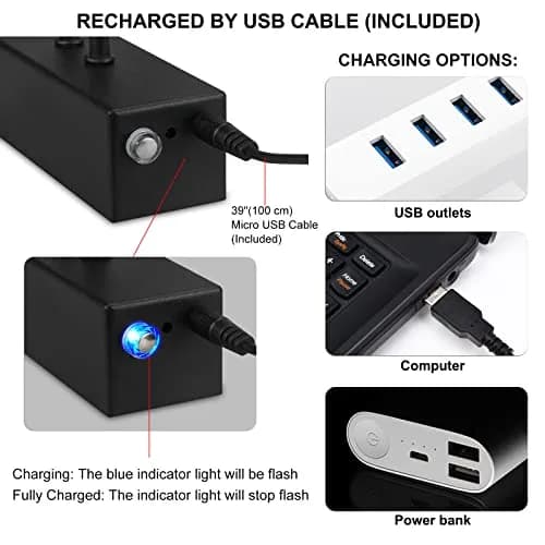 RAIFOOLLY Battery Operated Picture Light, 16" Art Light, Nickel | Wireless Wall Sconce with Rechargeable Battery & Remote Control thumbnail 5