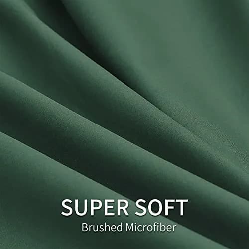 EaseHome Deep Green Twin Bed Sheet Set for Boys & Teens | Microfiber, 1800 Thread Count, Extra Soft (up to 18 inch Deep Pocket) thumbnail 5