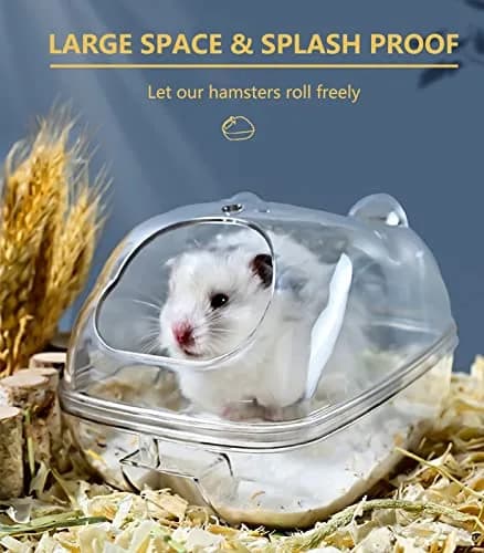 WENRIKO Hamster Sand Bath Container Medium 15cm (5.7in) x 10cm (4.0in) x 10cm (4.0in) | Avoids Sand Spillage thumbnail 3