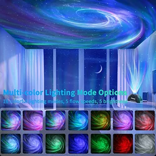 AIRIVO Galaxy Star Projector | 3-in-1 Night Light, Music & White Noise | Bedroom & Party Decor thumbnail 2