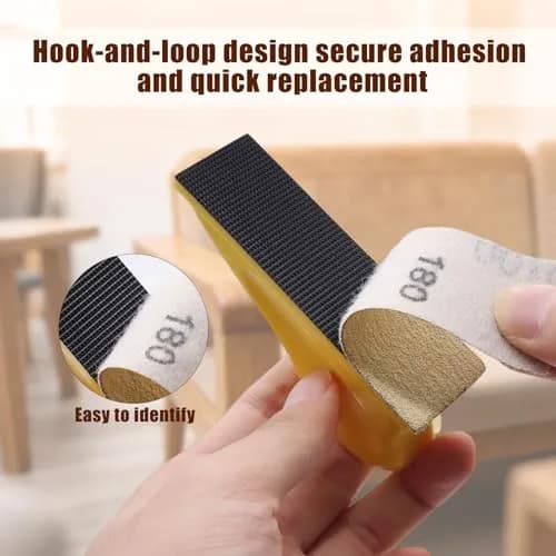 ZEHIQ 3.5"x1" Mini Detail Hand Sanding Block & 60Pcs Sandpaper Assortment | Precision Small Projects thumbnail 3