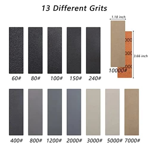 ZEHIQ 3.5"x1" Detail Hand Sanding Block & 130Pcs Sandpaper Assortment | Fine Silicon Carbide Grit for Crafts & Repairs thumbnail 3