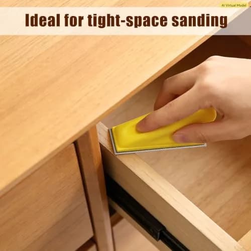 ZEHIQ 3.5"x1" Detail Hand Sanding Block & 130Pcs Sandpaper Assortment | Precision Small Projects thumbnail 6