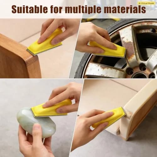 ZEHIQ 3.5"x1" Detail Hand Sanding Block & 130Pcs Sandpaper Assortment | Precision Small Projects thumbnail 7