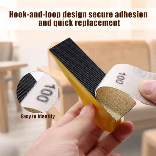 ZEHIQ 3.5"x1" Detail Hand Sanding Block & 130Pcs Sandpaper Assortment | Precision Small Projects thumbnail 4