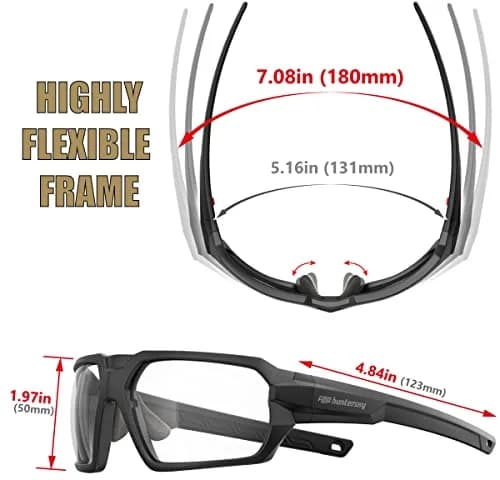 HTS HUNTERSKY Q37 Anti Fog Tactical Shooting Glasses Large | Ballistic Eye Protection OSHA thumbnail 7