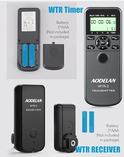 AODELAN Wireless Remote Control for Nikon Cameras | Timer Remote Shutter Release with Timer & Wireless Functions thumbnail 7
