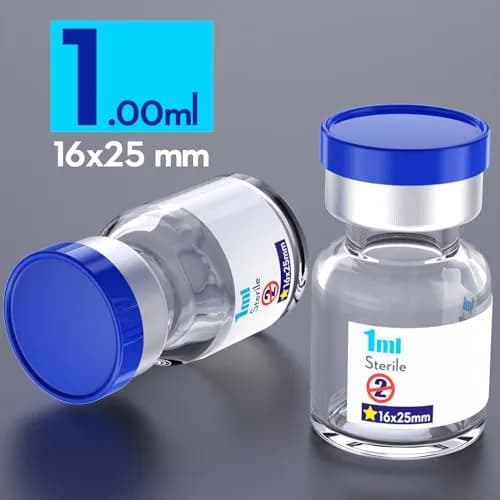 KSIITEKSLAB Sterile Empty Vials with Self Healing Injection Port 1ml (0.034 Fl Oz) Clear | Pack of 10 thumbnail 2