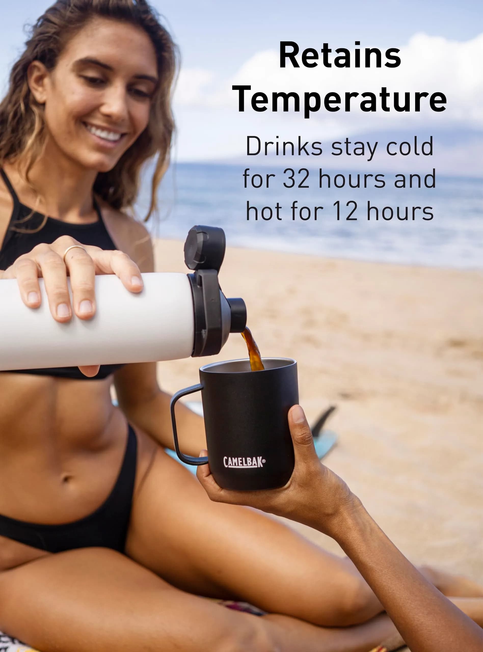 CamelBak Chute Mag 946ml Stainless Steel Water Bottle - Moss Green, One-Handed Magnetic Cap - view 2