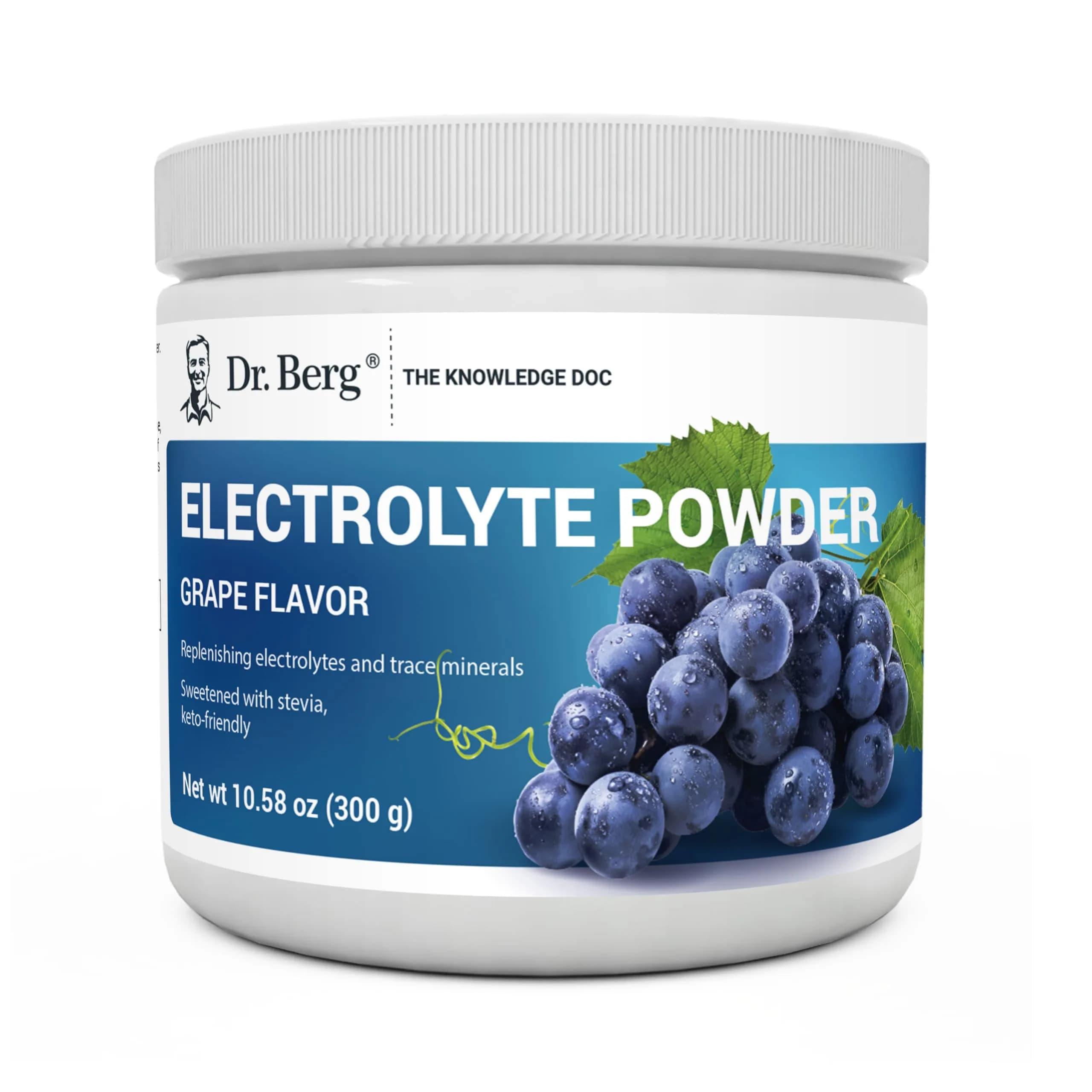Dr. Berg Nutritionals Zero Sugar Hydration Keto Electrolyte Powder | 1000 mg Potassium & Pink Himalayan Salt (304g/10.55oz) - main product image