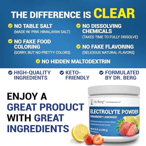 Dr. Berg Zero Sugar Hydration Keto Electrolyte Powder 300g | Supports Ketosis & Hydration thumbnail 6