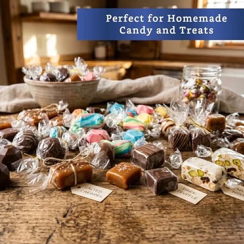 FIESTA WRAPS Clear Candy Wrappers 600-pk (3.5x5 in) | Cellophane Candy Wrappers for Homemade & Commercial Use thumbnail 3