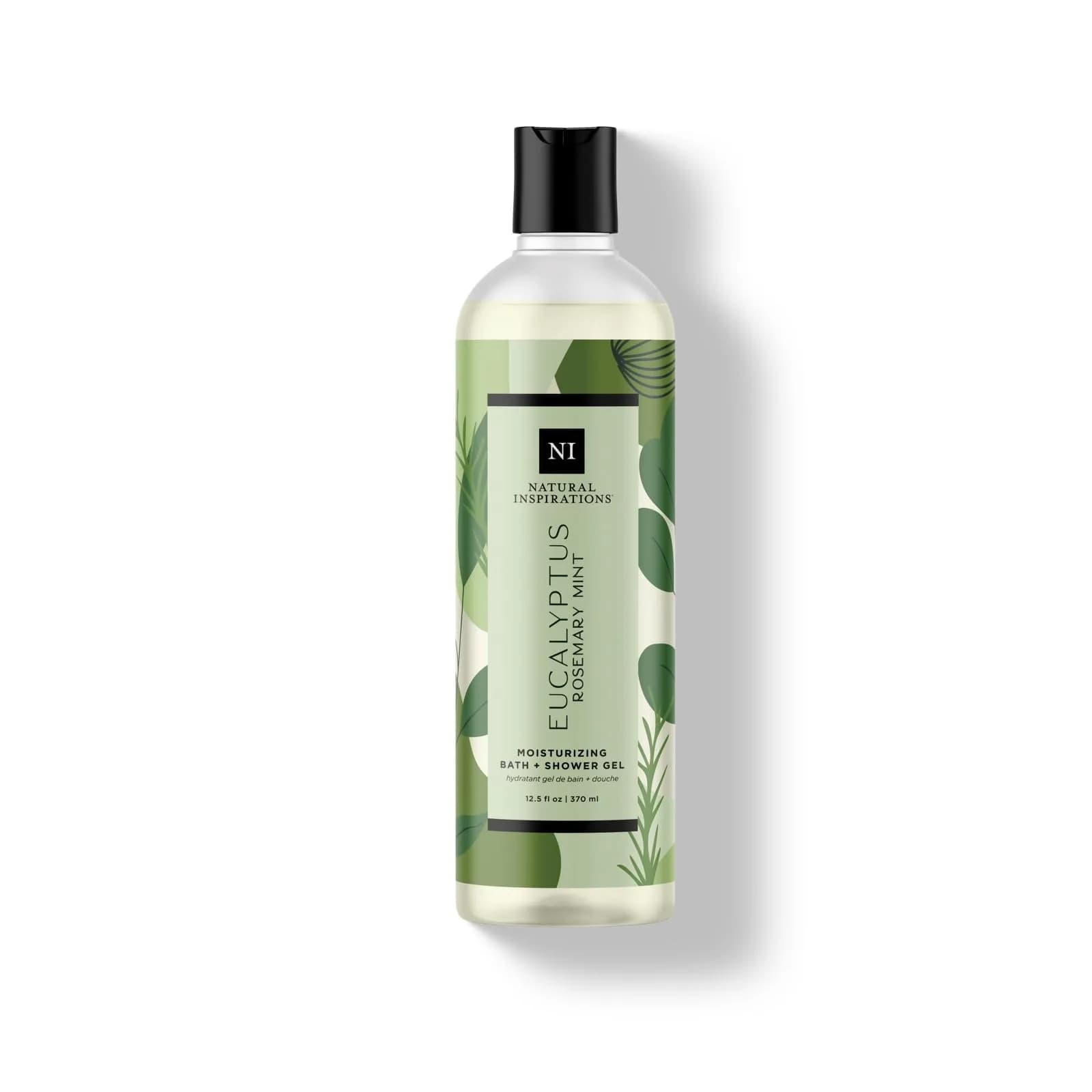 Natural Inspirations Eucalyptus Rosemary Mint Moisturizing Bath & Shower Gel 12.5oz | Sulfate-Free, Vegan, Hydrating — Eucalyptus Rosemary Mint