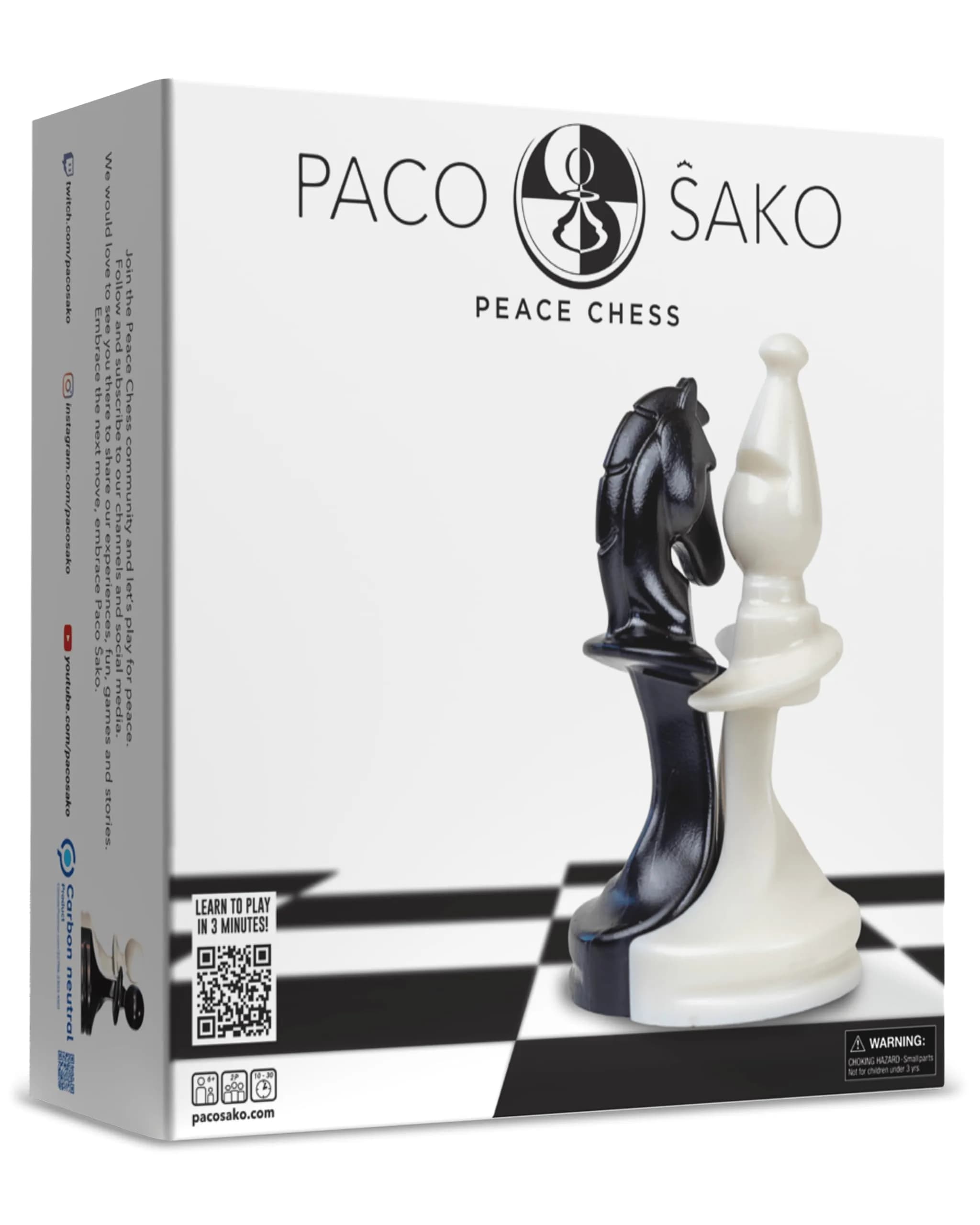 Paco Sako Peace Chess Game | Mindful Strategy for Peace & Fun, 2-Players