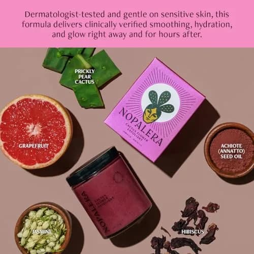 Nopalera Hibiscus Cactus Flower Exfoliant 6 oz | 3-in-1 Cleanser, Moisturizer & Exfoliator, Vegan, Cruelty-Free, Natural Floral Scent thumbnail 4