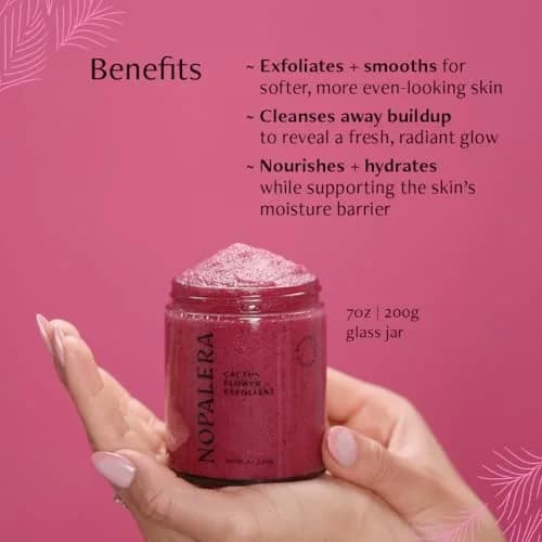 Nopalera Hibiscus Cactus Flower Exfoliant 6 oz | 3-in-1 Cleanser, Moisturizer & Exfoliator, Vegan, Cruelty-Free, Natural Floral Scent thumbnail 5