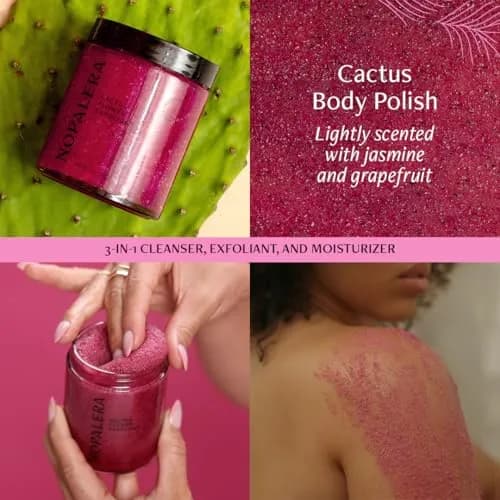 Nopalera Hibiscus Cactus Flower Exfoliant 6 oz | 3-in-1 Cleanser, Moisturizer & Exfoliator, Vegan, Cruelty-Free, Natural Floral Scent thumbnail 2