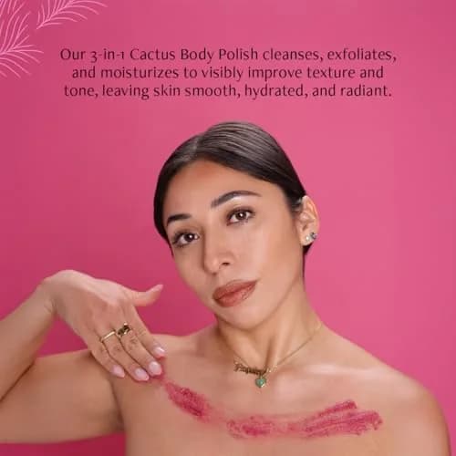 Nopalera Hibiscus Cactus Flower Exfoliant 6 oz | 3-in-1 Cleanser, Moisturizer & Exfoliator, Vegan, Cruelty-Free, Natural Floral Scent thumbnail 3