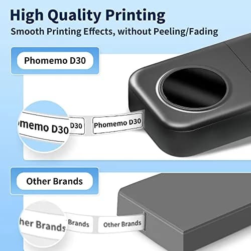 Phomemo D30 Portable Thermal Label Printer Machine + 1 Label Tape | 220V Compatible thumbnail 5
