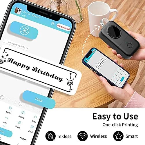 Phomemo D30 Portable Thermal Label Printer Machine + 1 Label Tape | 220V Compatible thumbnail 9