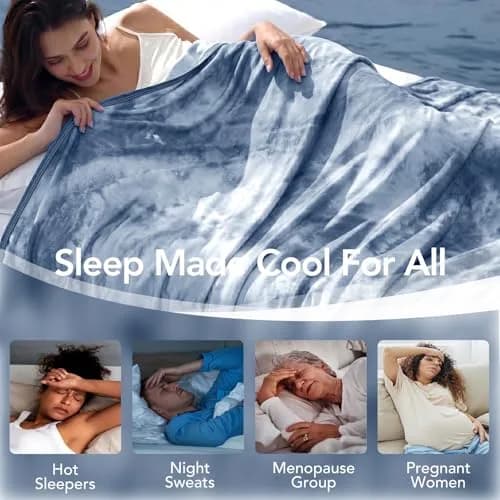 Topcee Cooling Blanket King Size 229cm x 264cm (90"x104") | Breathable Fabric for Hot Sleepers thumbnail 4
