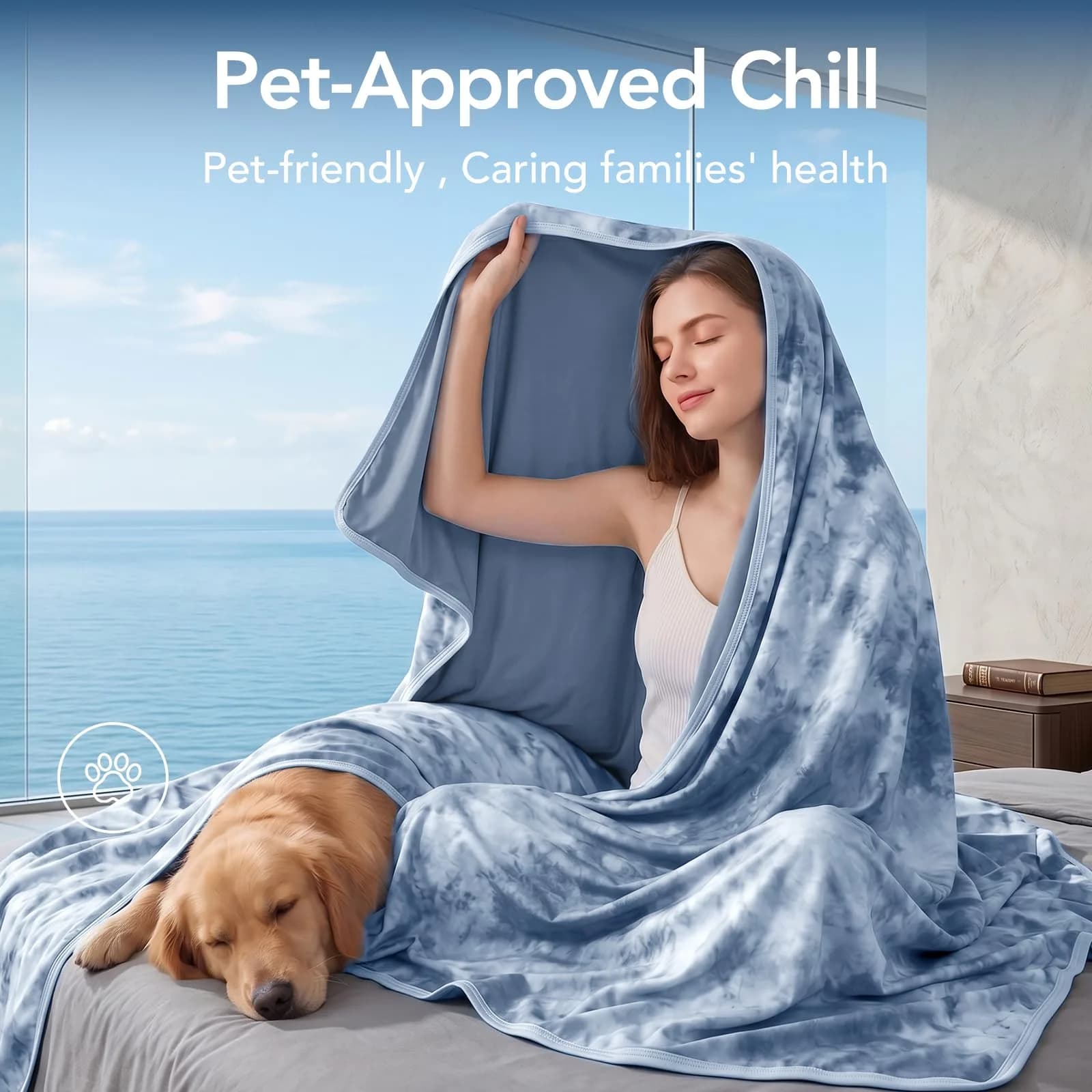 Topcee Cooling Blanket King Size 229cm x 264cm (90"x104") | Breathable Fabric for Hot Sleepers - view 3