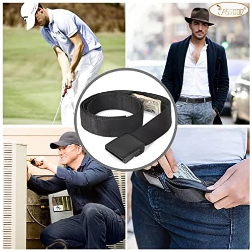 JASGOOD Travel Security Money Belt with Hidden Pocket | Unisex Nickel-Free Nylon Belt for Safe Travel (70-120 chars) thumbnail 5