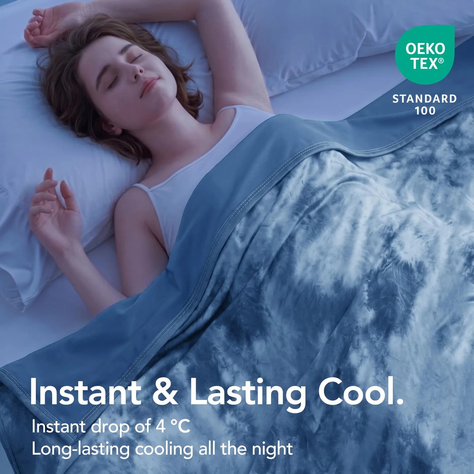 Topcee Cooling Blanket Queen Size 203x224 cm (80"x88") | Breathable & Moisture-Wicking for Hot Sleepers - view 2