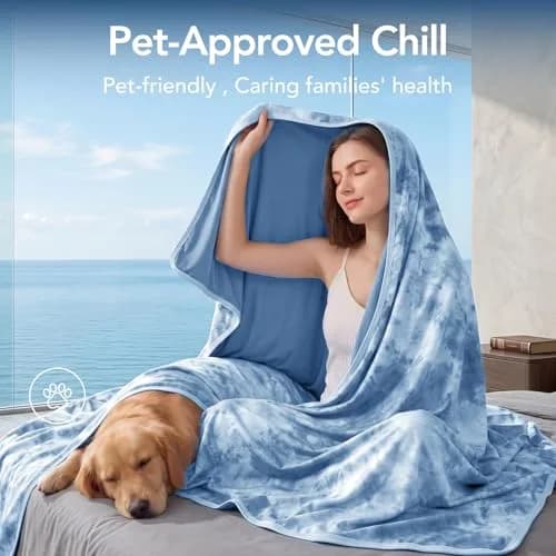 Topcee Cooling Blanket Queen Size 203x224 cm (80"x88") | Breathable & Moisture-Wicking for Hot Sleepers thumbnail 3
