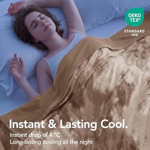 Topcee Cooling Blanket 228x228 cm (90"x90") | Arc-Chill Q-Max>0.35 for Hot Sleepers thumbnail 2