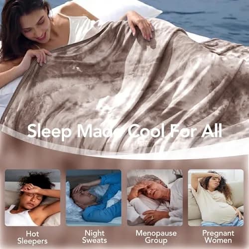 Topcee Cooling Blanket Queen Size 228x228 cm (90"x90") | Breathable & Lightweight for Hot Sleepers thumbnail 4