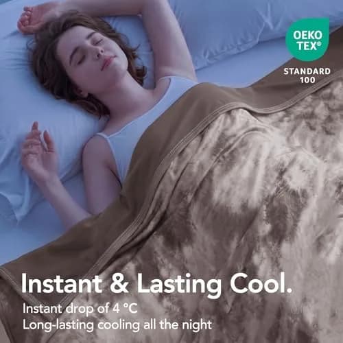 Topcee Cooling Blanket Queen Size 228x228 cm (90"x90") | Breathable & Lightweight for Hot Sleepers thumbnail 2