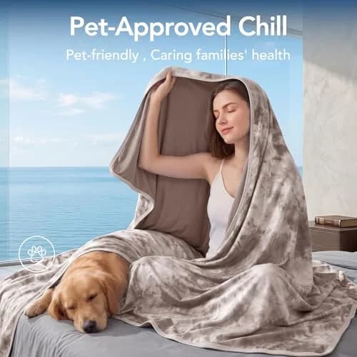 Topcee Cooling Blanket Queen Size 228x228 cm (90"x90") | Breathable & Lightweight for Hot Sleepers thumbnail 3