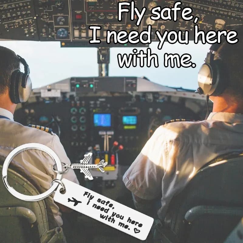 Kefley Fly Safe Keychain | Meaningful Pilot Gifts for Aviation Men thumbnail 5